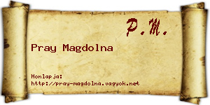 Pray Magdolna névjegykártya