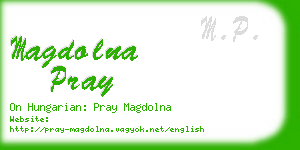 magdolna pray business card